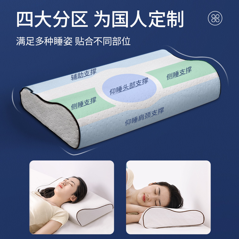 富林记忆棉枕头枕芯颈椎枕家用宿舍助睡眠护颈枕学生枕头男成人