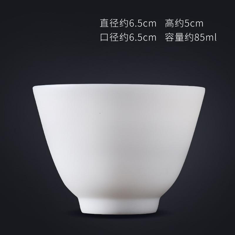 家柏饰(CORATED)白瓷茶杯陶瓷主人杯单杯功夫茶个人杯小杯子羊脂玉茶碗19014高清大图