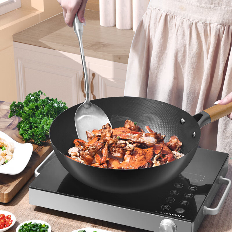 康巴赫(KBH) 臻味老铁锅 家用炒锅32cm LPB-C32Z高清大图
