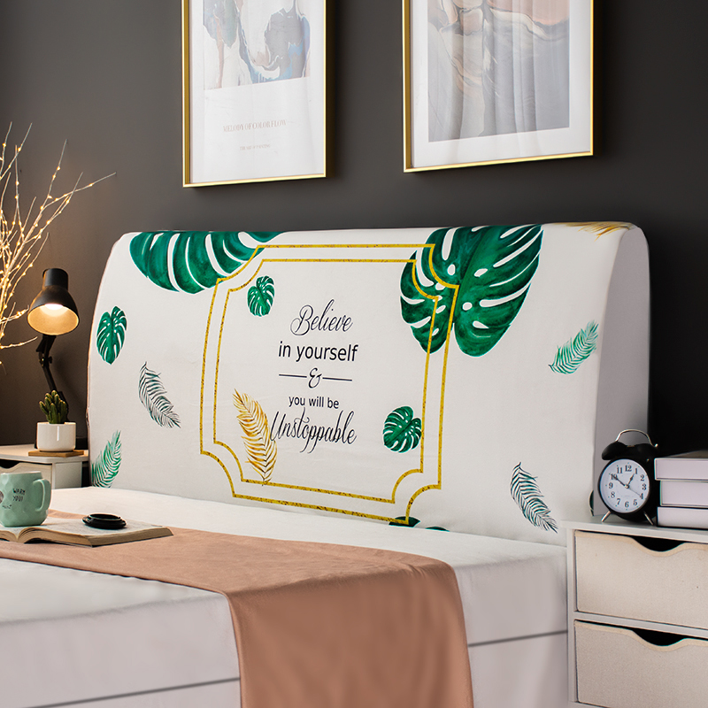 床头套罩 床头罩防尘全包软包床头床靠背罩保护套北欧风格简约 盆栽仙人掌 高度50-65*长度200cm通用款高清大图