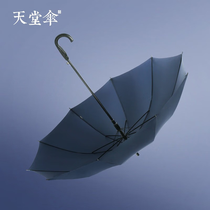 天堂 晴雨伞 193E升级版 长96*11.5*5cm 10股10位 伞架 镀黑 钢杆钢骨 聚脂纤维