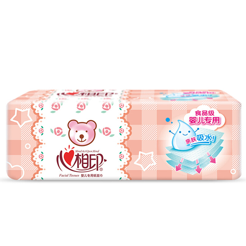 心相印 DT1110(箱装)心相印婴用型110抽15包装三层塑装纸面巾(M码)3提/箱高清大图