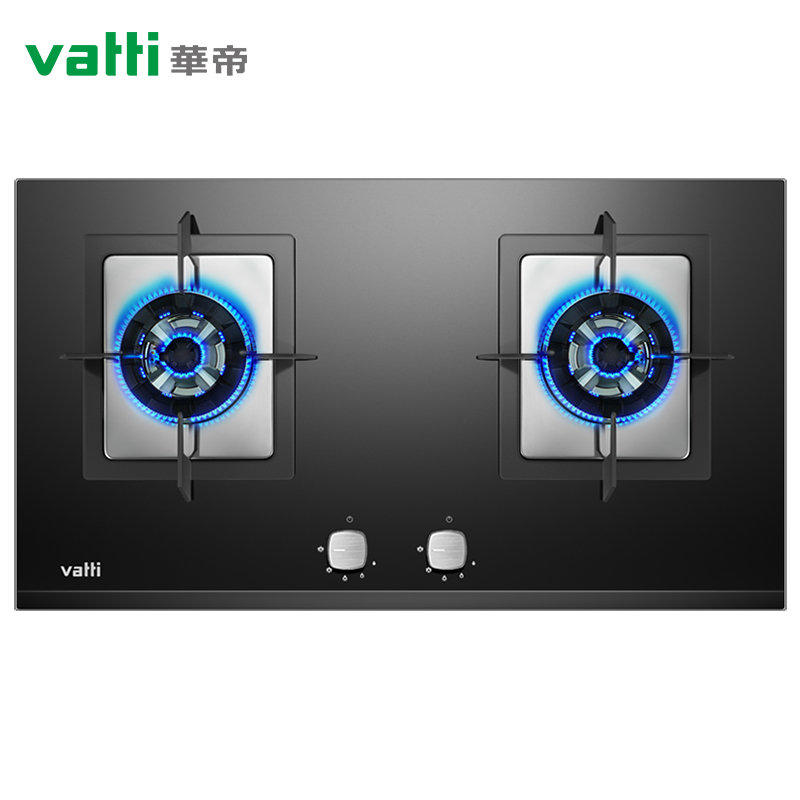 华帝(vatti)JZT-i10042B燃气灶 4.5KW大火力 一级能效 5档精控 钢化玻璃台嵌两用双眼灶具(天然气)高清大图