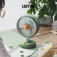 Lofree/洛斐桌面小风扇usb可充电便携式办公室宿舍家用小型摇头电风扇对流空气循环扇
