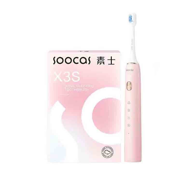 素士(SOOCAS) 电动牙刷 成人美白声波震动牙刷四档可调节超长续航 X3S 粉色 充电款