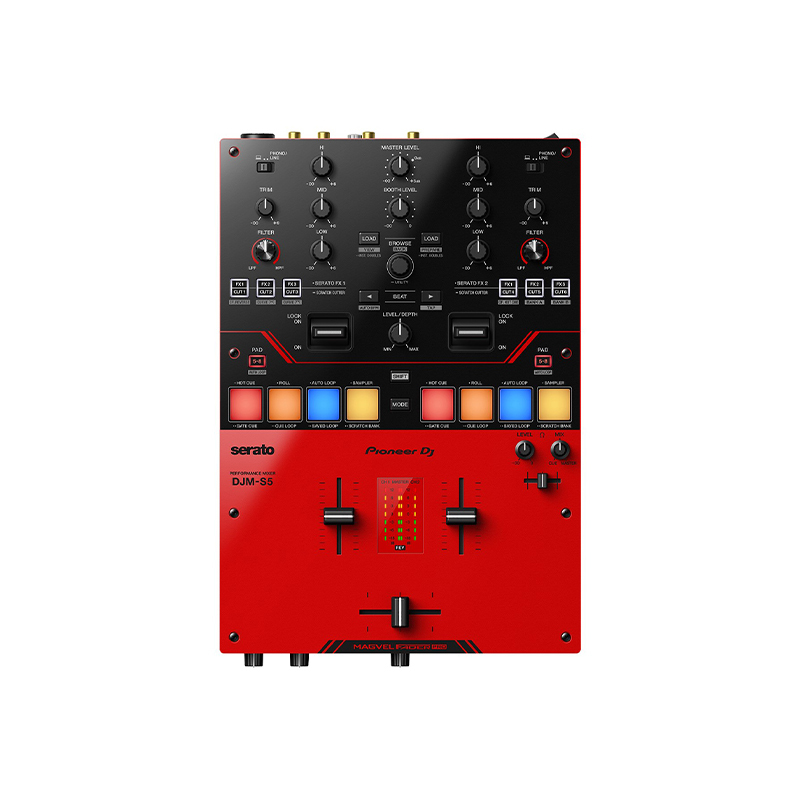 先锋(PIONEER) DJM-S5 两通道战斗搓碟混音台2路声卡Serato软件DVS