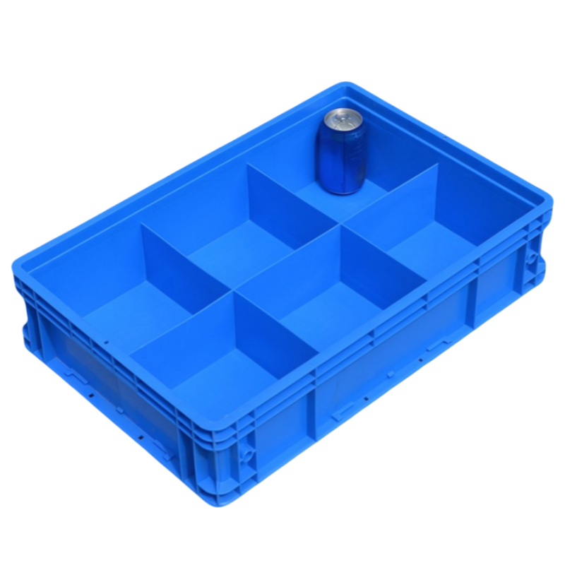 义尊 蓝色周转箱 六格 个高清大图