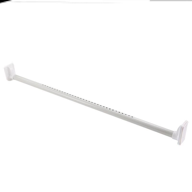A48-白杆32mm1.2-1.7米10环子 1米 不锈钢窗帘杆免打孔晾衣杆伸缩杆阳台晾衣杆锁紧扣窗帘撑杆浴帘杆