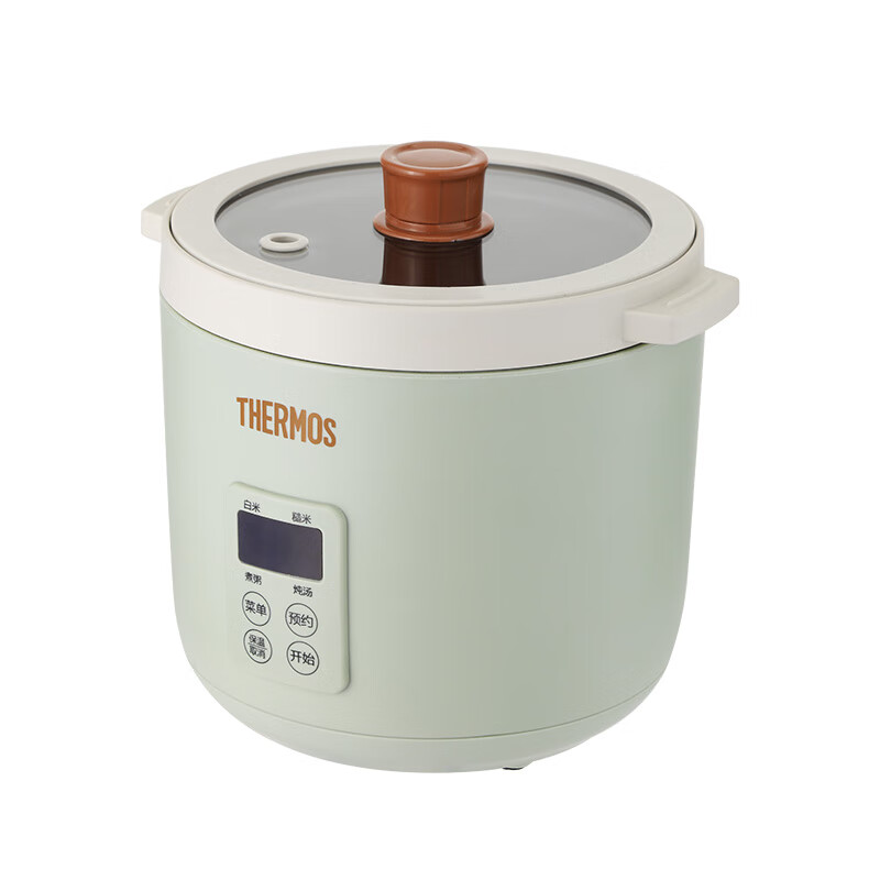 THERMOS膳魔师6种烹调功能电饭煲电饭锅1.6L厨房电器电饭煲(奶绿色)1.6L EHA-4113E高清大图