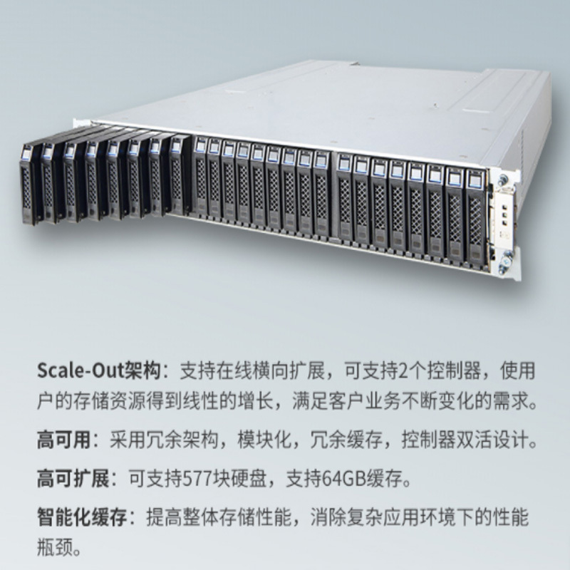 浪潮（INSPUR) AS2200G2磁盘阵列（双控/32G/4*16G FC/8T*12/单口16GbHBA*2）