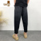 YANXU男士裤子2023新款夏季直筒宽松休闲裤痞帅阔腿九分哈伦垂感裤子男