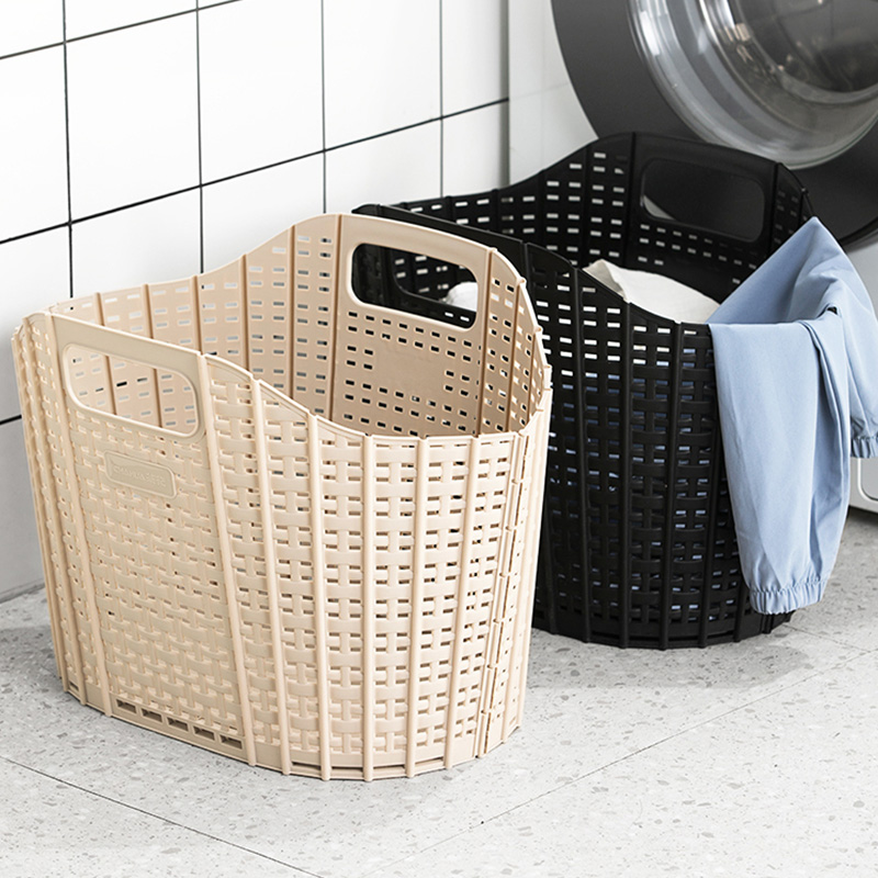 茶花洗衣篮可折叠大容量省空间承重强镂空透气160001(颜色随机)高清大图