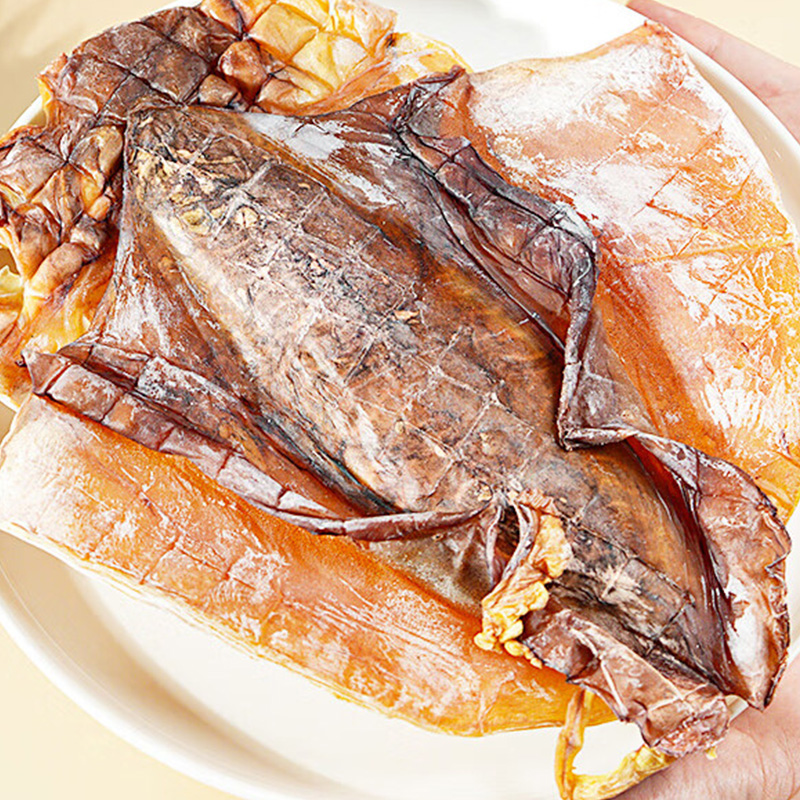 绿帝墨鱼干肉质紧实肥厚体型完整劲道有韧性淡晒入味咸淡适中335g高清大图