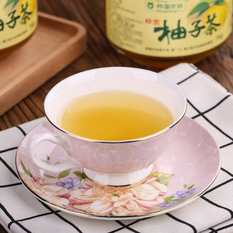 [进口]韩国进口冲饮韩国农协蜂蜜柚子茶550g酸甜休闲下午茶果酱