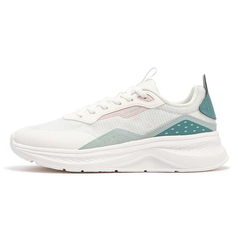 361°女鞋运动鞋新款女休闲鞋582426709 羽毛白/浅烟绿 39码