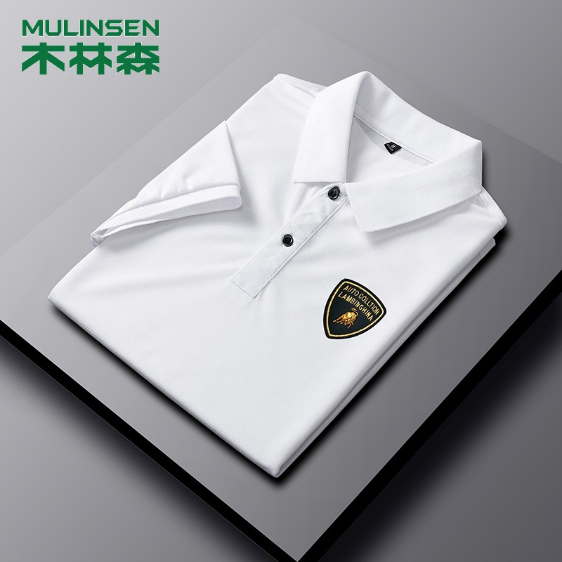 [直营]木林森(MULINSEN)夏季新款POLO衫男款休闲短袖翻领T恤户外休闲衣
