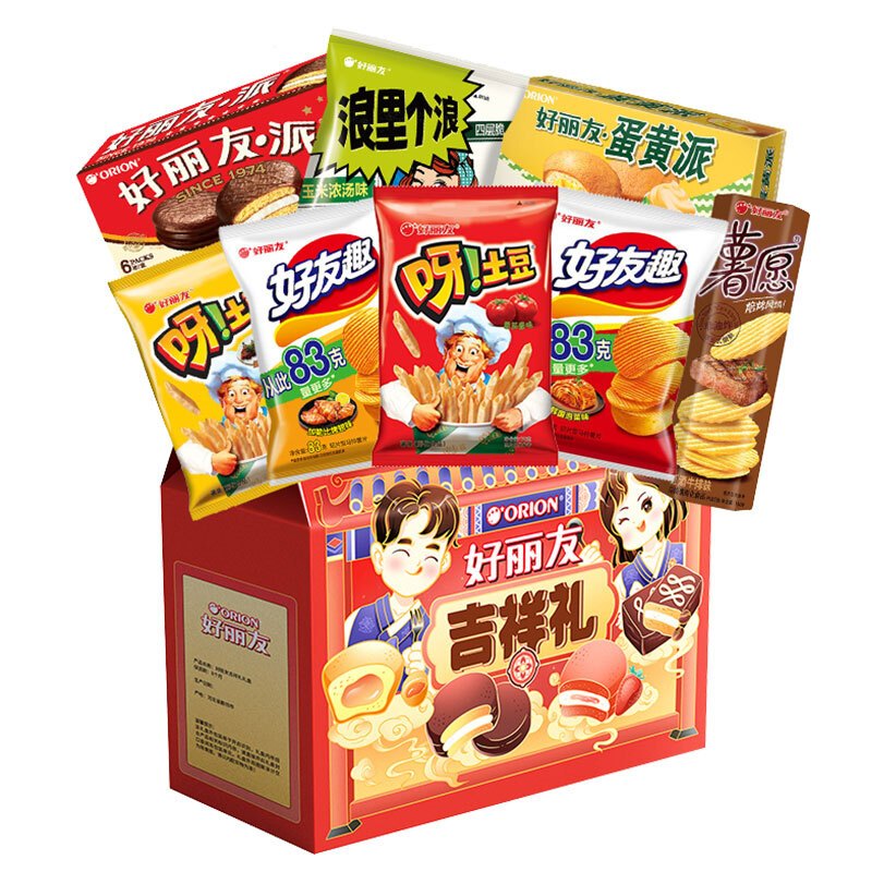 食品礼盒组合装(燕之坊乐礼粮油礼盒+臻味坚果环球祝福礼盒+好丽友吉祥礼礼盒)