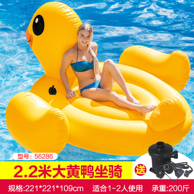 INTEX独角兽游泳圈成人充气玩具浮排浮床加厚火烈鸟水上儿童坐骑