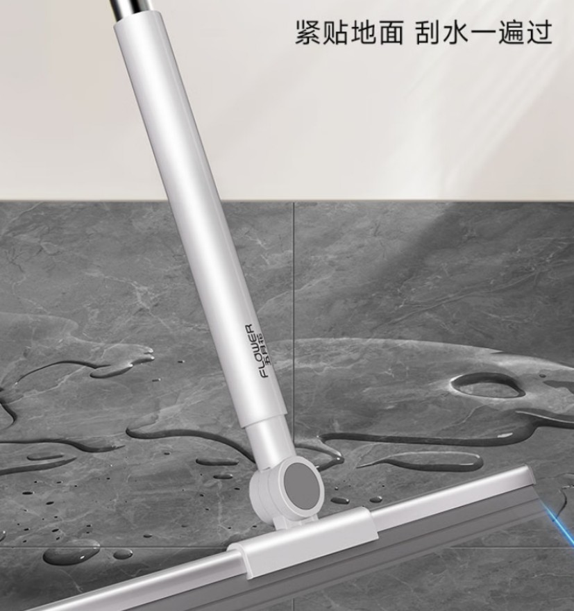 五月花 单扫把 40cm水刮 杆长120cm 白灰色高清大图