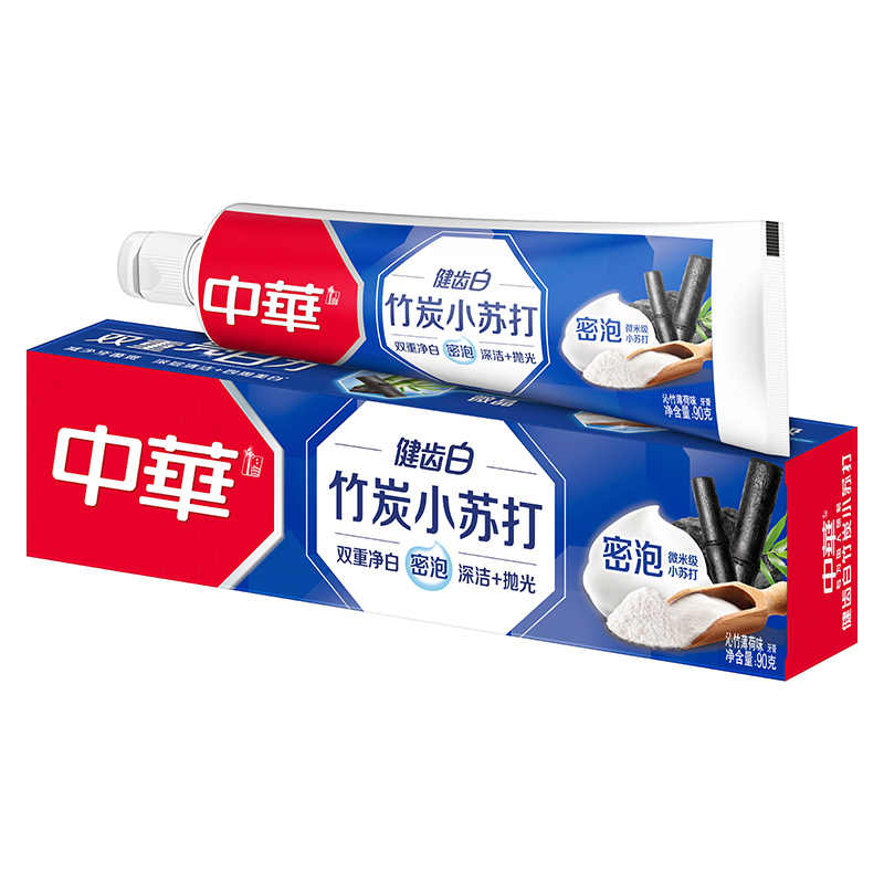 中华健齿白密泡牙膏沁竹薄荷味90G高清大图