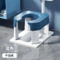 蹲便改坐便椅家用大便蹲厕神器折叠马桶简易坐架孕妇老人厕所凳妇 开口凳蓝色