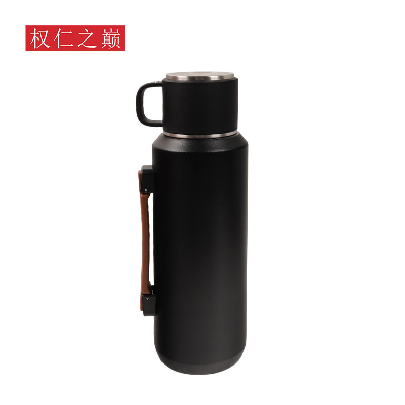 权仁之巅 不锈钢保温杯 黑色1500ml 个高清大图