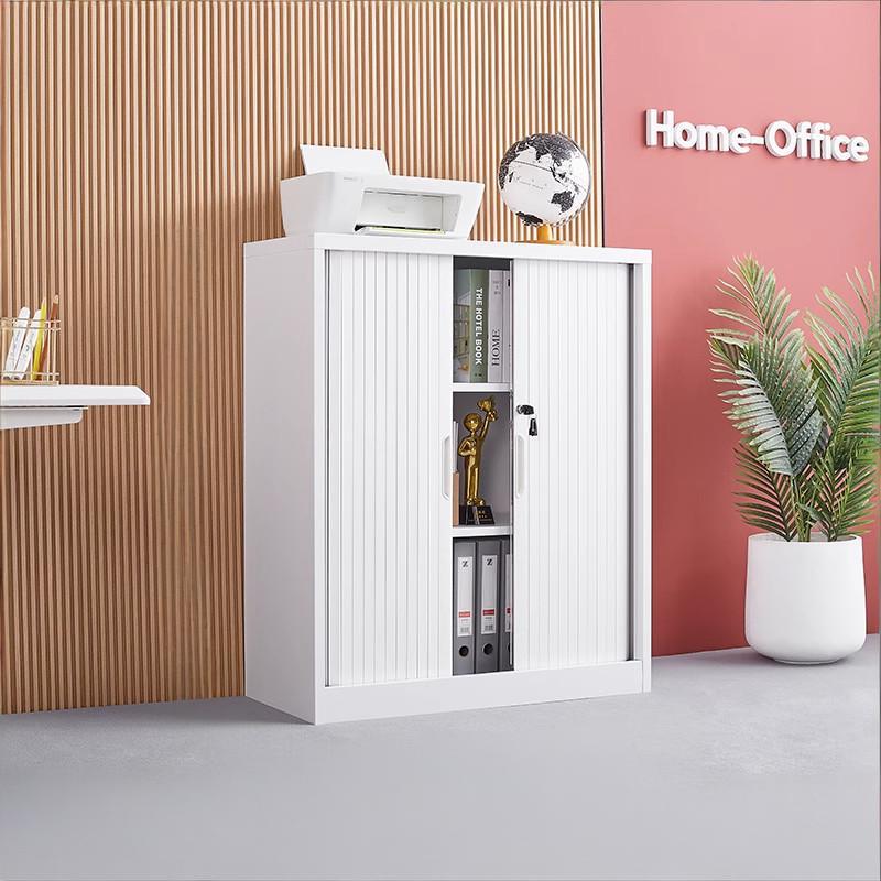 易企采 【白色 内二板】1090*900*400MM 推拉卷帘办公文件铁皮柜 单位:台 货期七天 质保一年( 颜色可选)