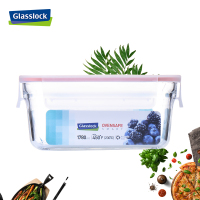 三光云彩(GLASSLOCK)耐热钢化玻璃保鲜盒韩国进口微烤专用食物储存盒加厚耐摔收纳盒密封防潮大容量保鲜盒1780ml