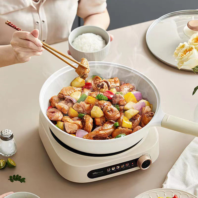 小熊电火锅分体设计可颠锅多功能炒菜多用途电炒锅DCG-A28L1高清大图