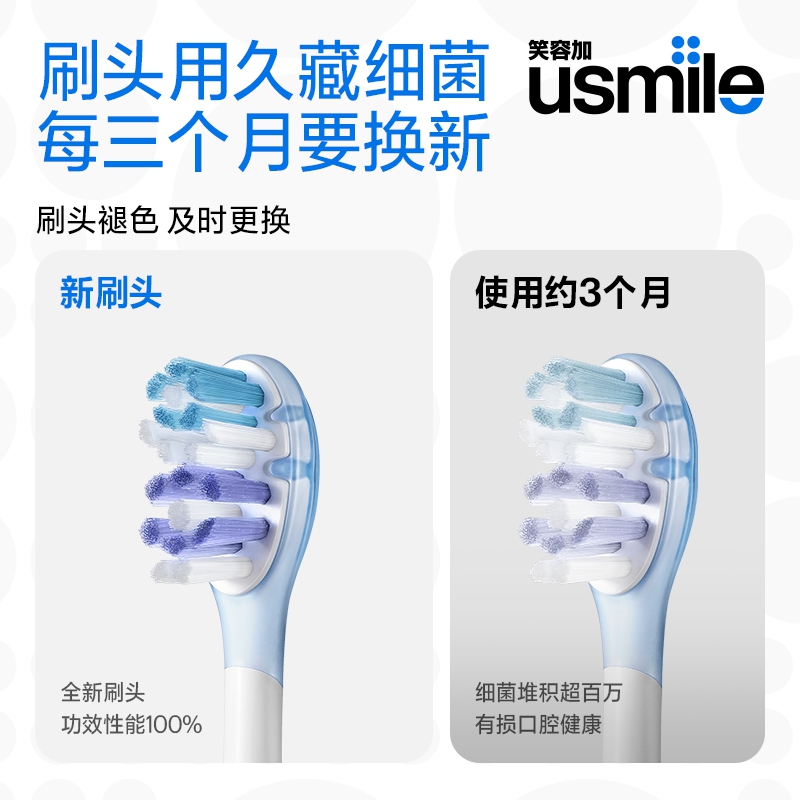 usmile成人牙刷刷头 单位:组高清大图