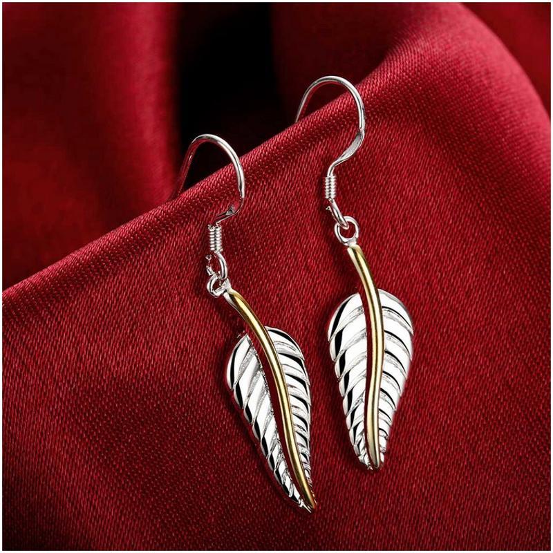 E038 Women silver plated earring 镀925纯银日韩时尚创意耳环