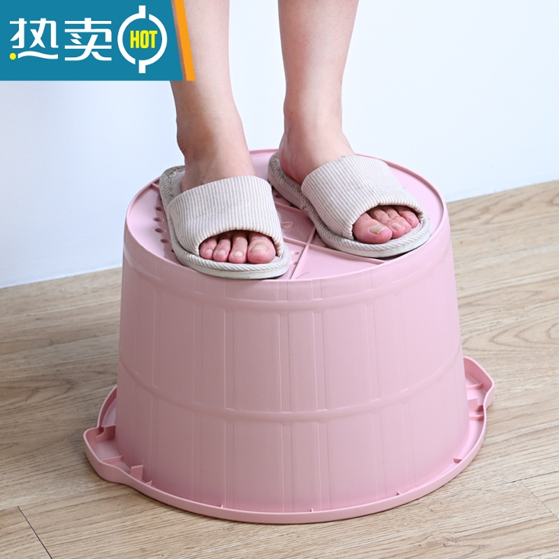 敬平家用塑料洗脚盆按摩宿舍脚盆桶加高洗脚日式足浴盆大号泡脚盆子高清大图