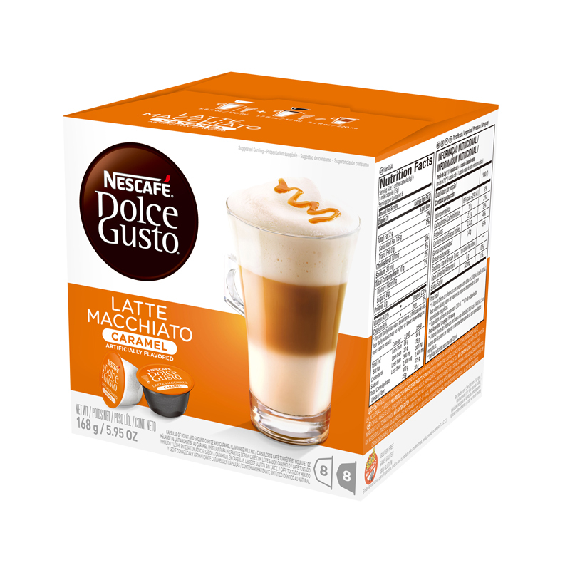 西班牙进口 雀巢多趣酷思胶囊咖啡Dolce Gusto 原装进口研磨焦糖拿铁玛奇朵