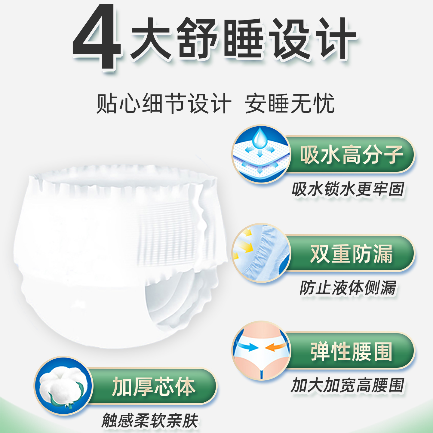 佑帮成人拉拉裤内裤型纸尿裤男女提拉裤老年人尿不湿M-L(70-100cm)高清大图