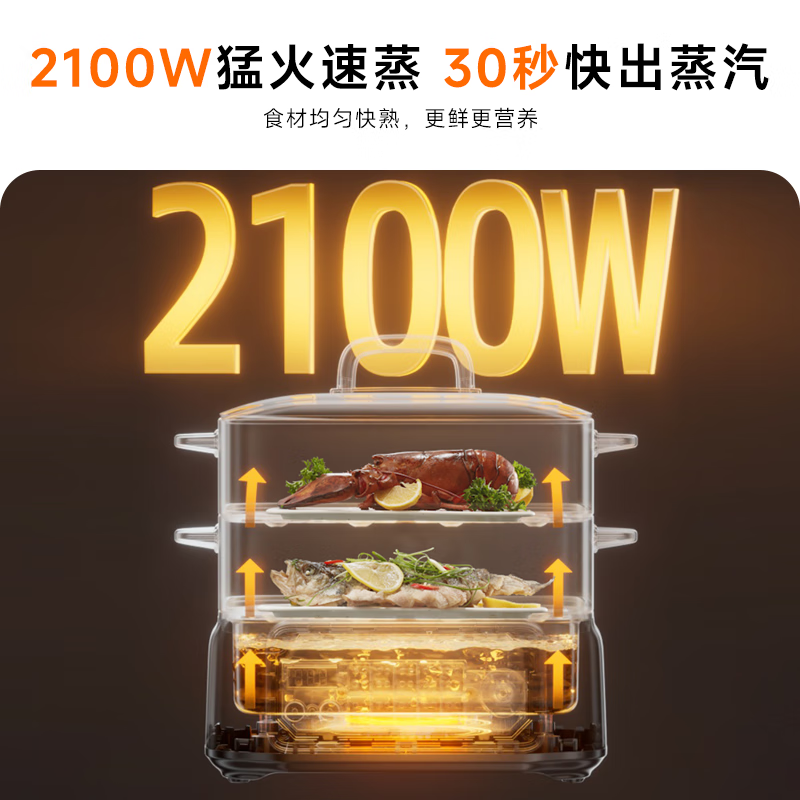 九阳多功能电炖锅JYF-40HS大容量养生智能预约触控设计家用电器高清大图