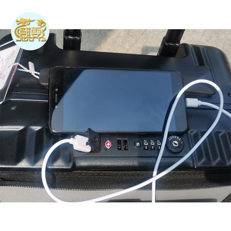 麒霁登机箱拉杆箱行李箱工具箱 灰色20英寸铝框款908E