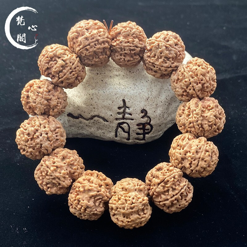 [梵心阁]大金刚菩提手串 26mm孤品 六瓣单圈大尺寸 深度清理 正宗尼泊尔文玩佛珠双龙纹 孤品SS2大金刚六瓣26mm