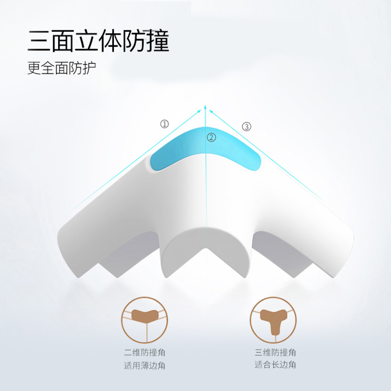 棒棒猪防撞角 加宽加厚婴儿安全防护角桌角保护套三维防撞角(BBZ-21)苹果绿 4个装