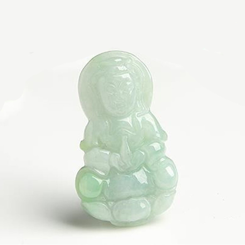 翡翠观音坠菩萨挂件男款项坠饰品 带证书送女朋友七夕情人节礼物