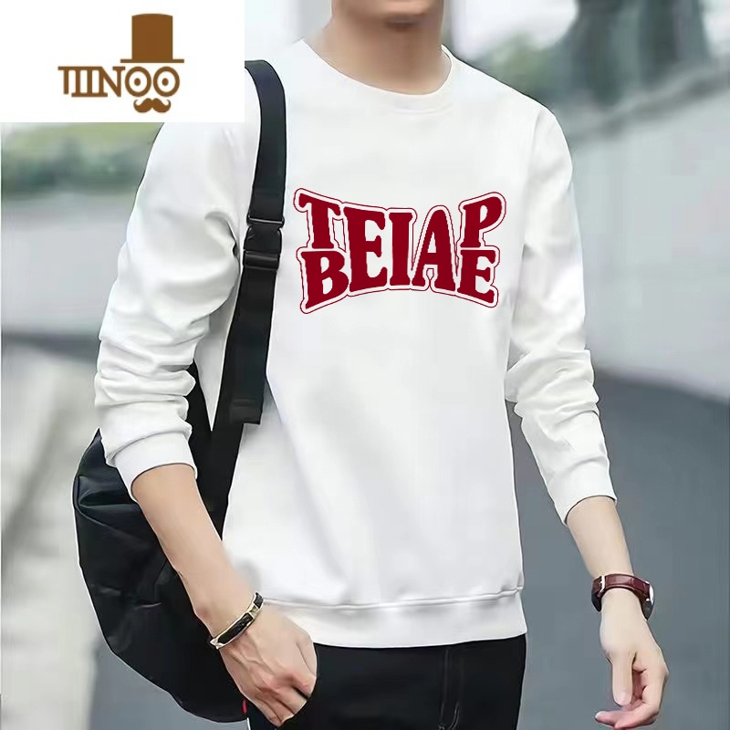 YANXU无帽圆领卫衣男薄款长袖外套潮牌2023年美式复古套头上3帽高清大图