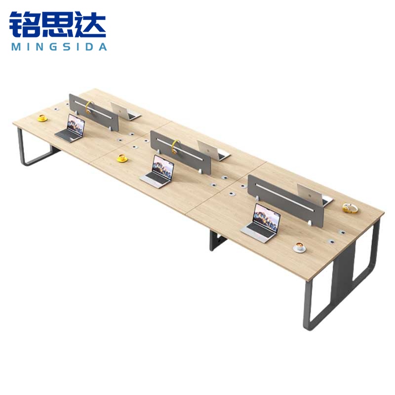 铭思达屏风工位六人张高清大图