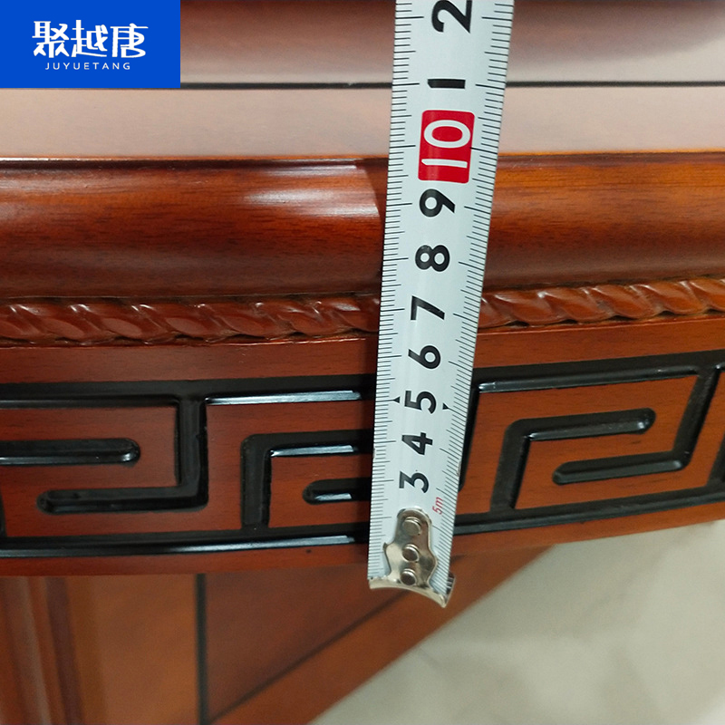 聚越唐现代简约实木餐桌可伸缩六人家用大餐桌原木北欧风格时尚实用高清大图