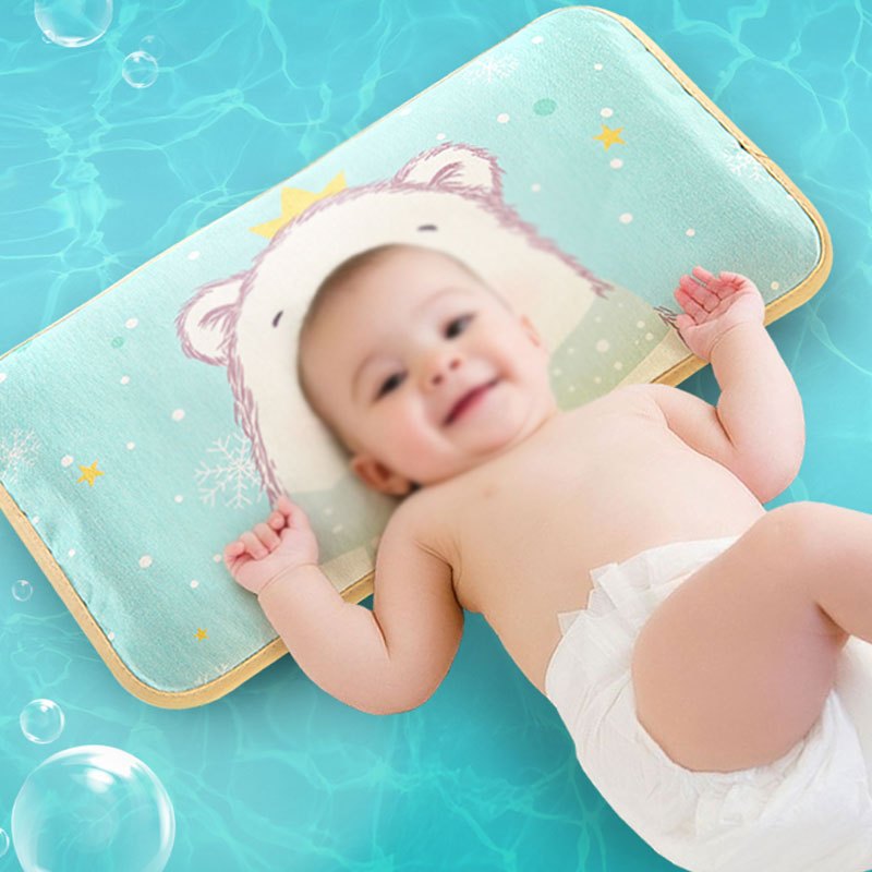 婴儿枕头夏0-1岁新生儿宝宝凉席枕头夏凉儿童枕头0-6幼儿园卡通可爱小清新男女宝宝孕婴童床上用品枕类