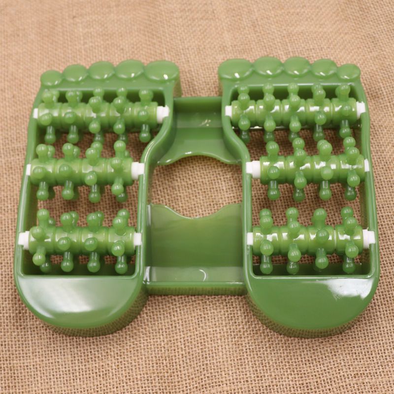 足部按摩滚轮脚底按摩器家用穴位经络按摩滚轮足底按摩器材蓝色单脚款