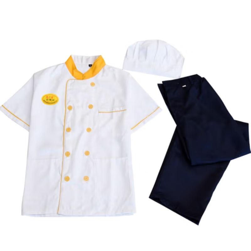 盾之源 厨师服 棉布 套 短袖XL170-175高清大图