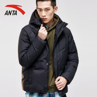 安踏羽绒服男装棉服2019冬季 加绒加厚保暖休闲运动外套男风衣