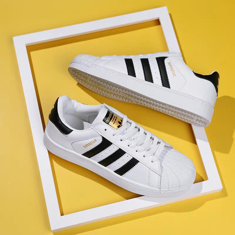 Adidas阿迪达斯三叶草男女鞋情侣板鞋2021休闲鞋金标贝壳头