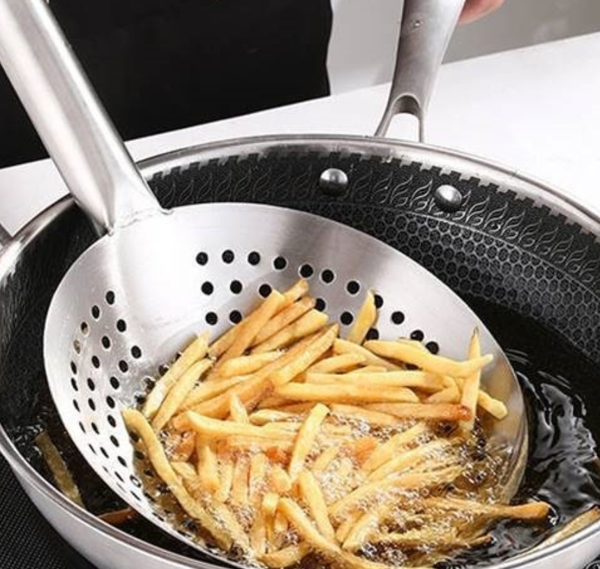 万允 加厚304不锈钢漏勺 28cm/个高清大图