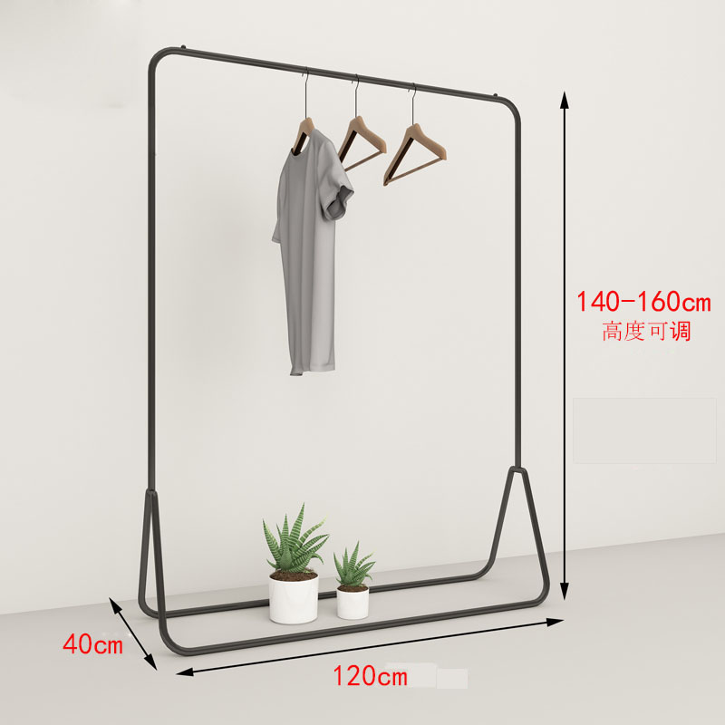 三维工匠服装店展示架可调高服装架女装店货架落地式挂衣架衣服架子陈列架晾晒架 三 B款长150*高140-160(可调)