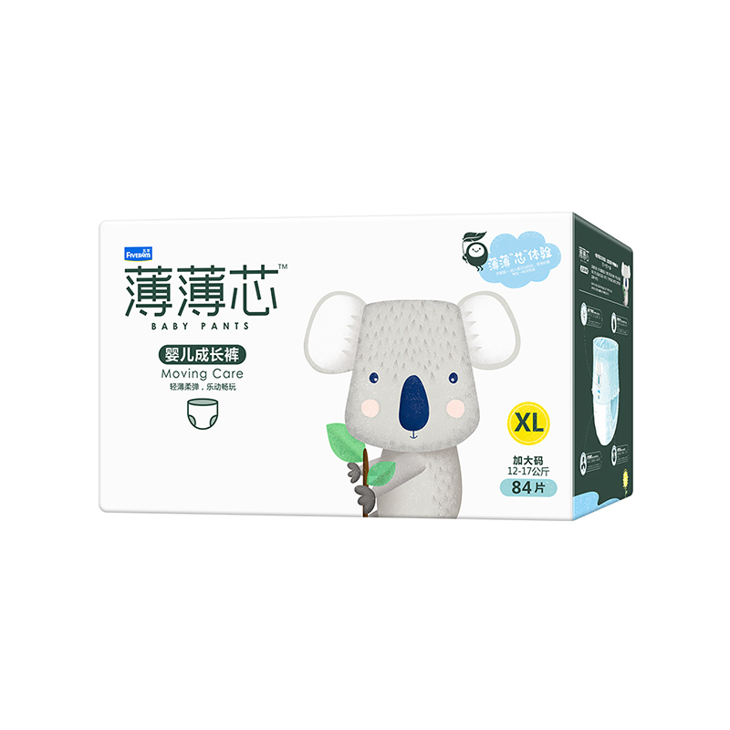 五羊(FIVERAM)薄薄芯婴儿成长裤五羊拉拉裤XL码84片箱装